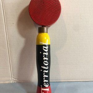 Territorial Wooden Black Red Yellow Beer Tap Handle #F63